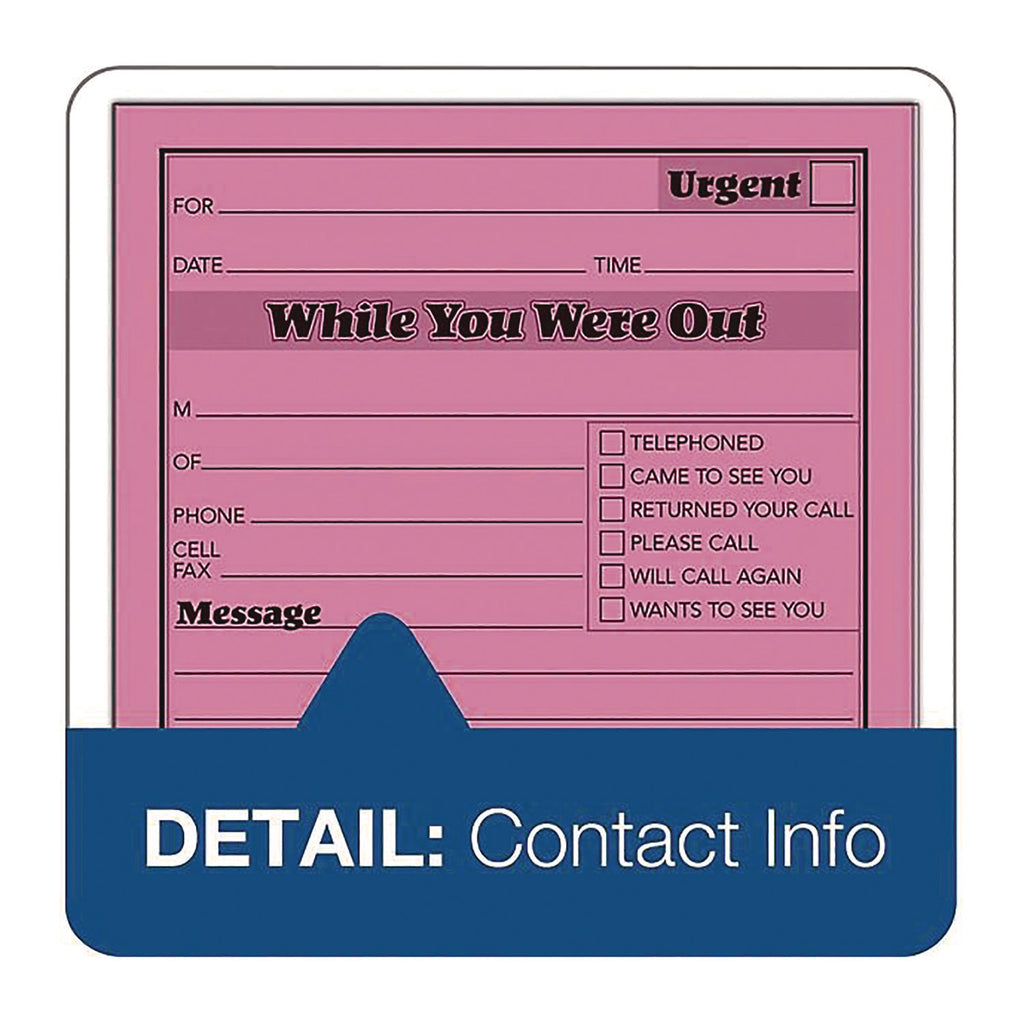 Adams Neon While You Were Out Message Pads - 50 Sheet(s) - Gummed - 4" x 5" Sheet Size - Assorted - Assorted Sheet(s) - 6 / Pack