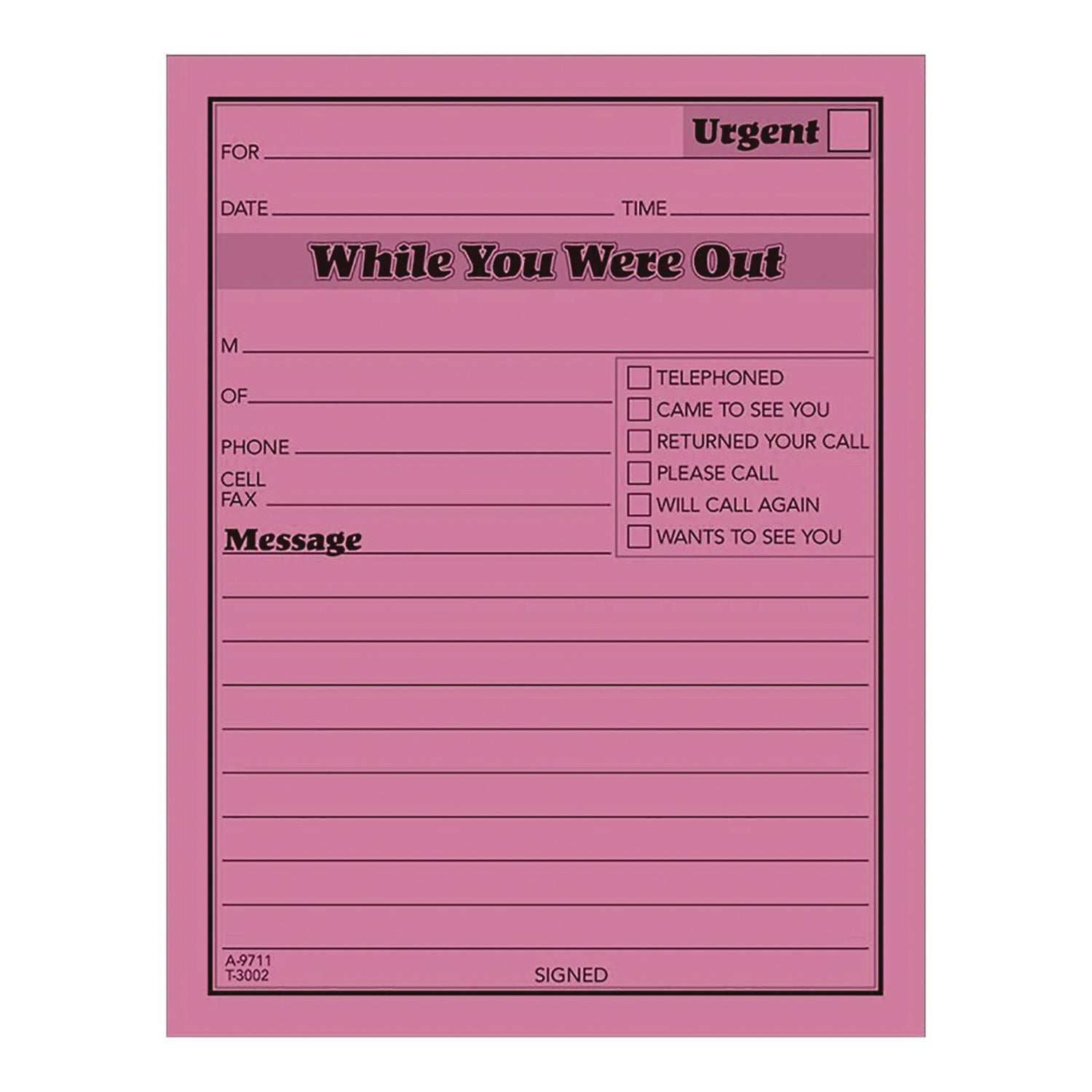 Adams Neon While You Were Out Message Pads - 50 Sheet(s) - Gummed - 4" x 5" Sheet Size - Assorted - Assorted Sheet(s) - 6 / Pack