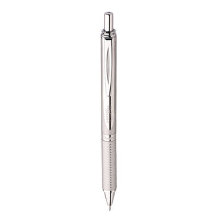 EnerGel EnerGel Alloy Retractable Gel Pens - Medium Pen Point - 0.7 mm Pen Point Size - Refillable - Retractable - Black Gel-based Ink - Metallic Silver Metal Barrel - Stainless Steel Tip - 1 / Pack