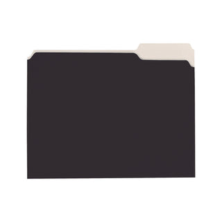 Pendaflex 1/3 Tab Cut Recycled Top Tab File Folder - Top Tab Location - Assorted Position Tab Position - Black, White - 100% Recycled - 50 / Pack