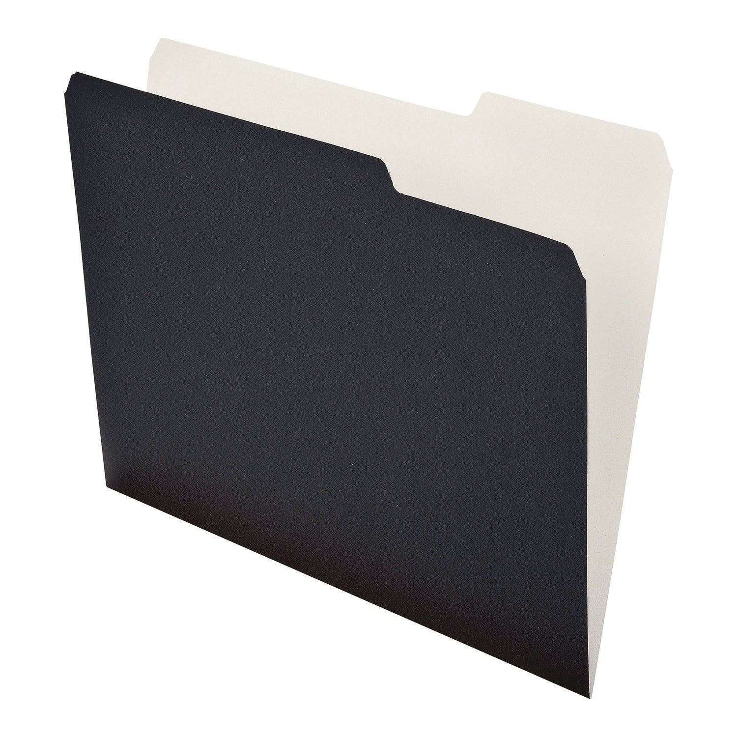Pendaflex 1/3 Tab Cut Recycled Top Tab File Folder - Top Tab Location - Assorted Position Tab Position - Black, White - 100% Recycled - 50 / Pack