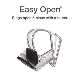 Premier Easy Open ClearVue Locking Slant-D Ring Binder, 3 Rings, 1" Capacity, 11 x 8.5, White