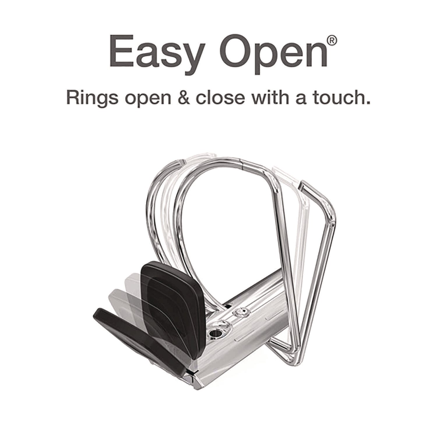 Premier Easy Open ClearVue Locking Slant-D Ring Binder, 3 Rings, 1" Capacity, 11 x 8.5, White