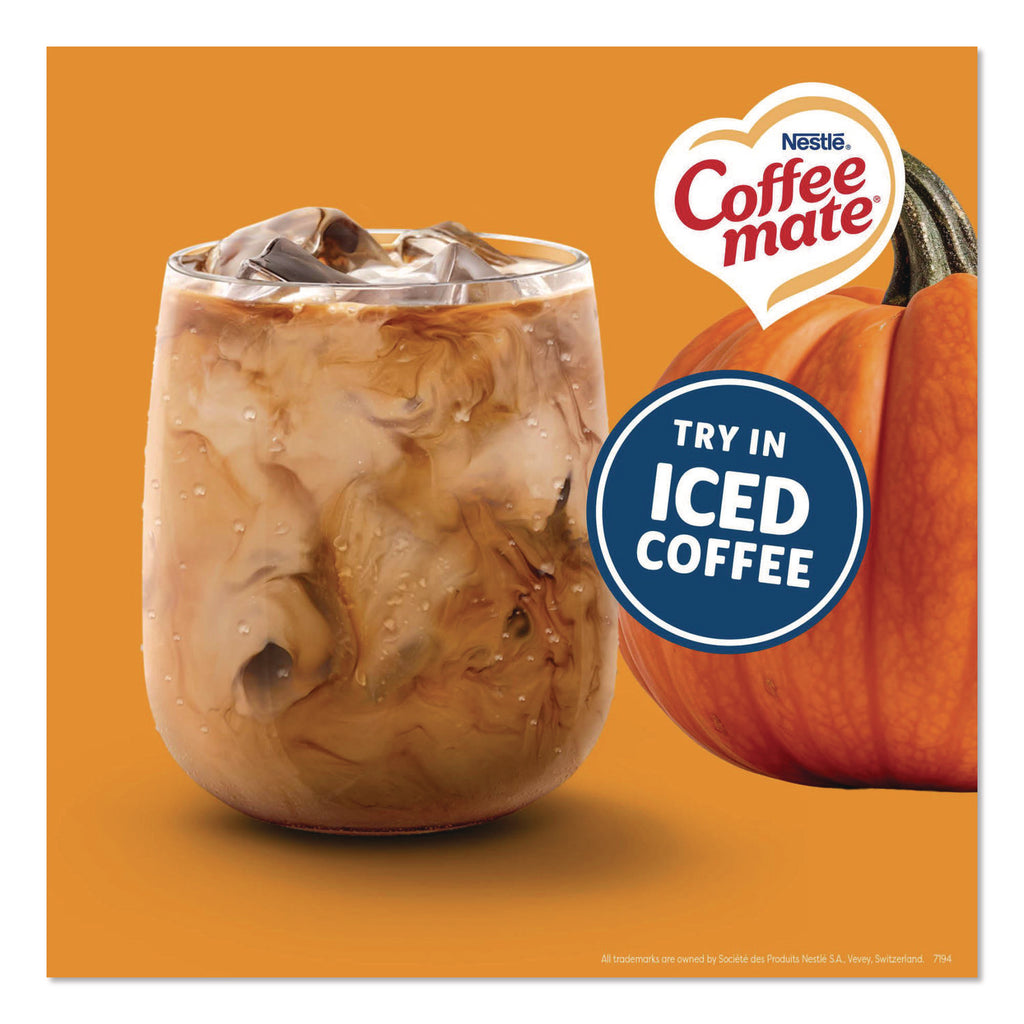 Liquid Coffee Creamer, Pumpkin Spice, 0.38 oz Mini Cups, 50/Box
