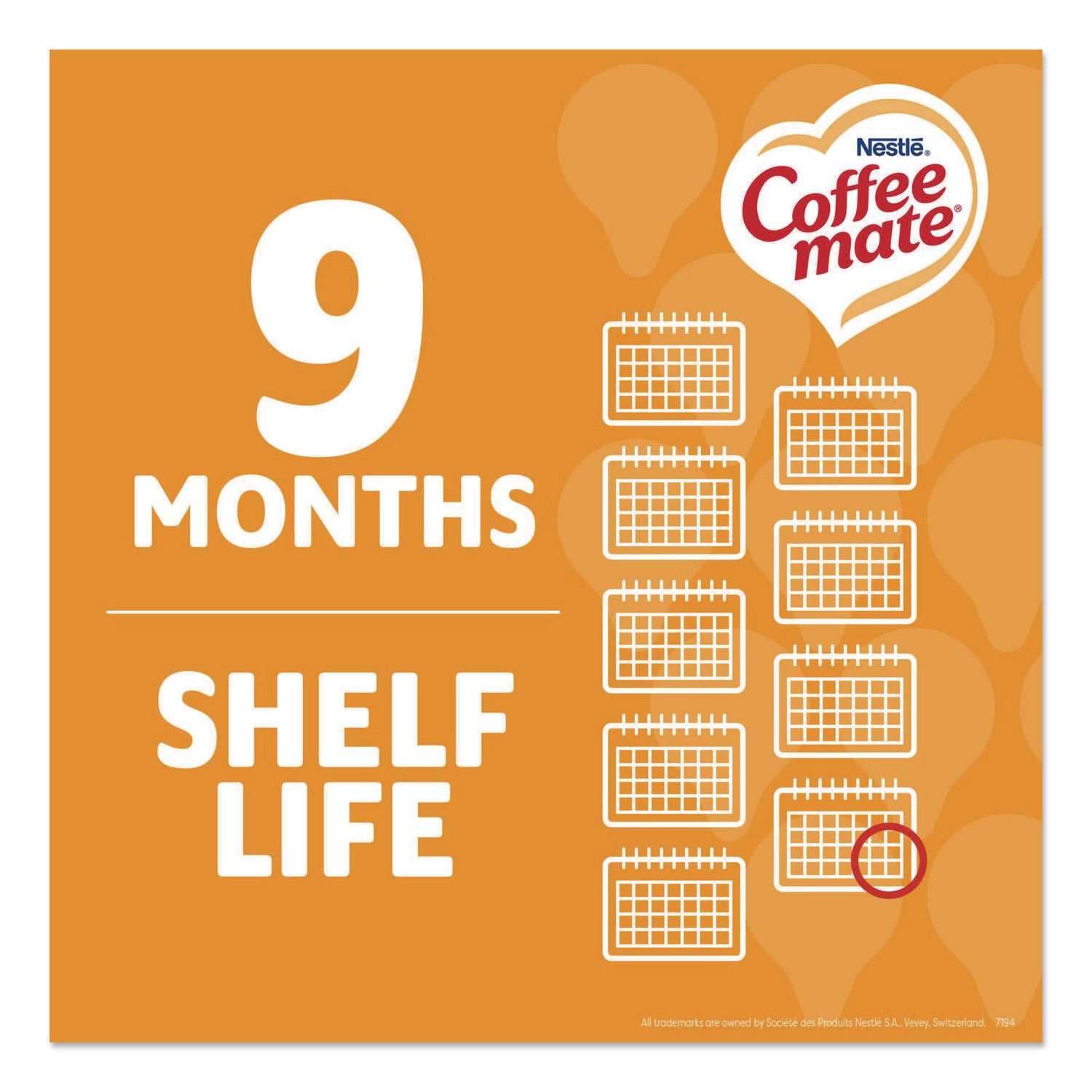 Liquid Coffee Creamer, Pumpkin Spice, 0.38 oz Mini Cups, 50/Box