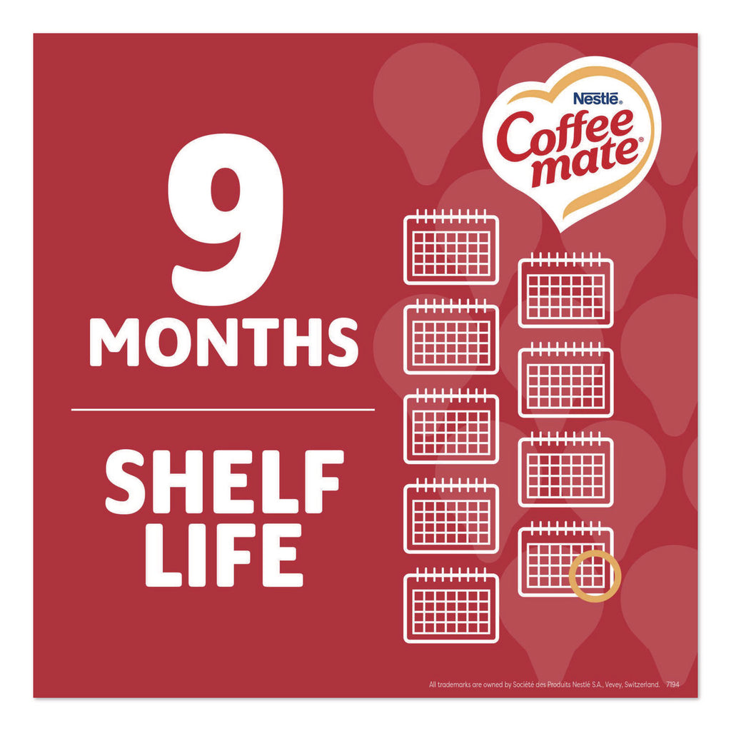 Liquid Coffee Creamer, Peppermint Mocha, 0.38 oz Mini Cups, 50/Box, 4 Boxes/Carton, 200 Total/Carton
