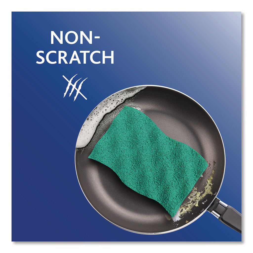 O-Cedar Scrunge Non-Scratch Scrub Sponge - 4.2" Width x 2.6" Depth x 4.2" Length - 2/Pack - Cellulose, Synthetic Fiber - Multi, Blue, Green