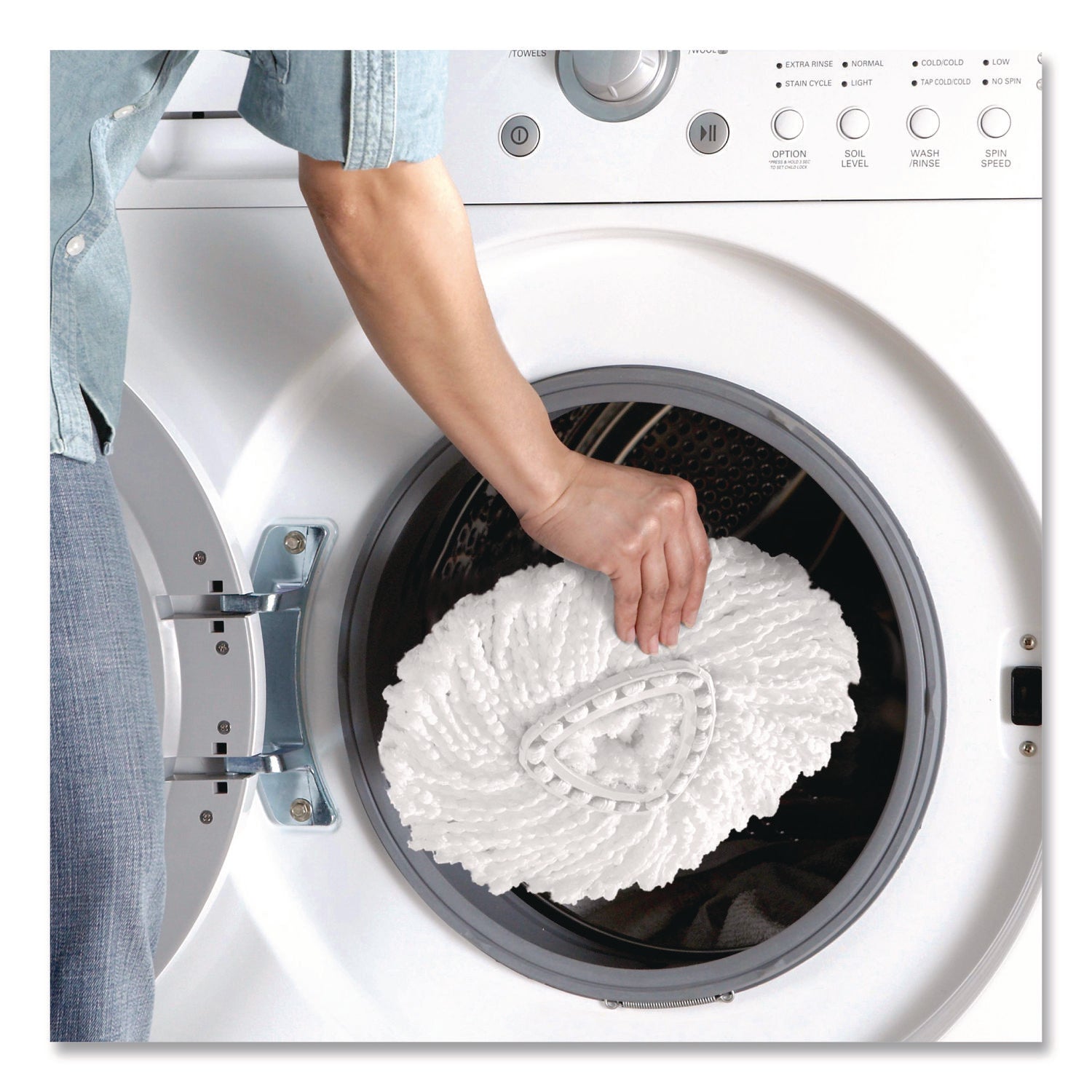 O-Cedar EasyWring Spin Mop Refill - MicroFiber - White - 2 / Pack