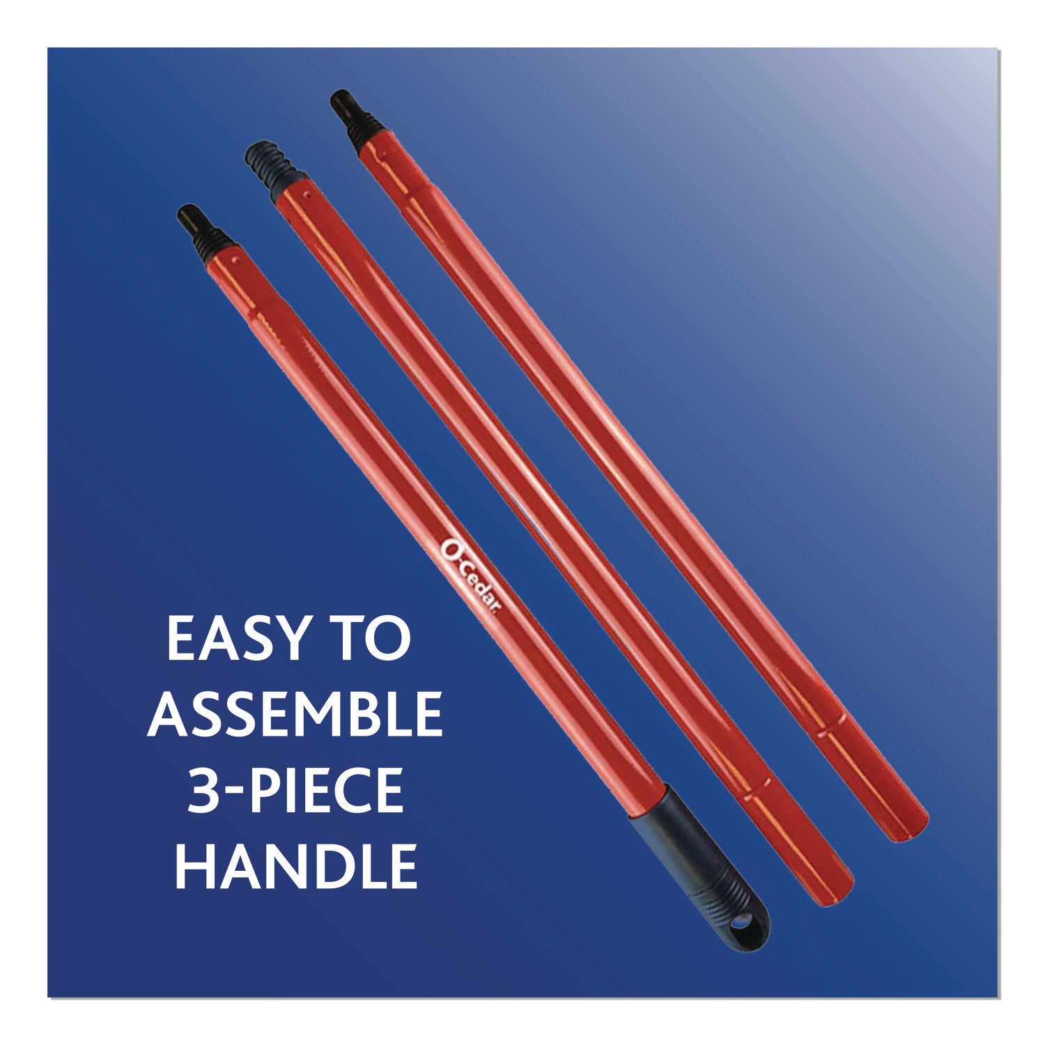 O-Cedar PowerCorner Angle Broom - Black , Gray Handle - 1 Each