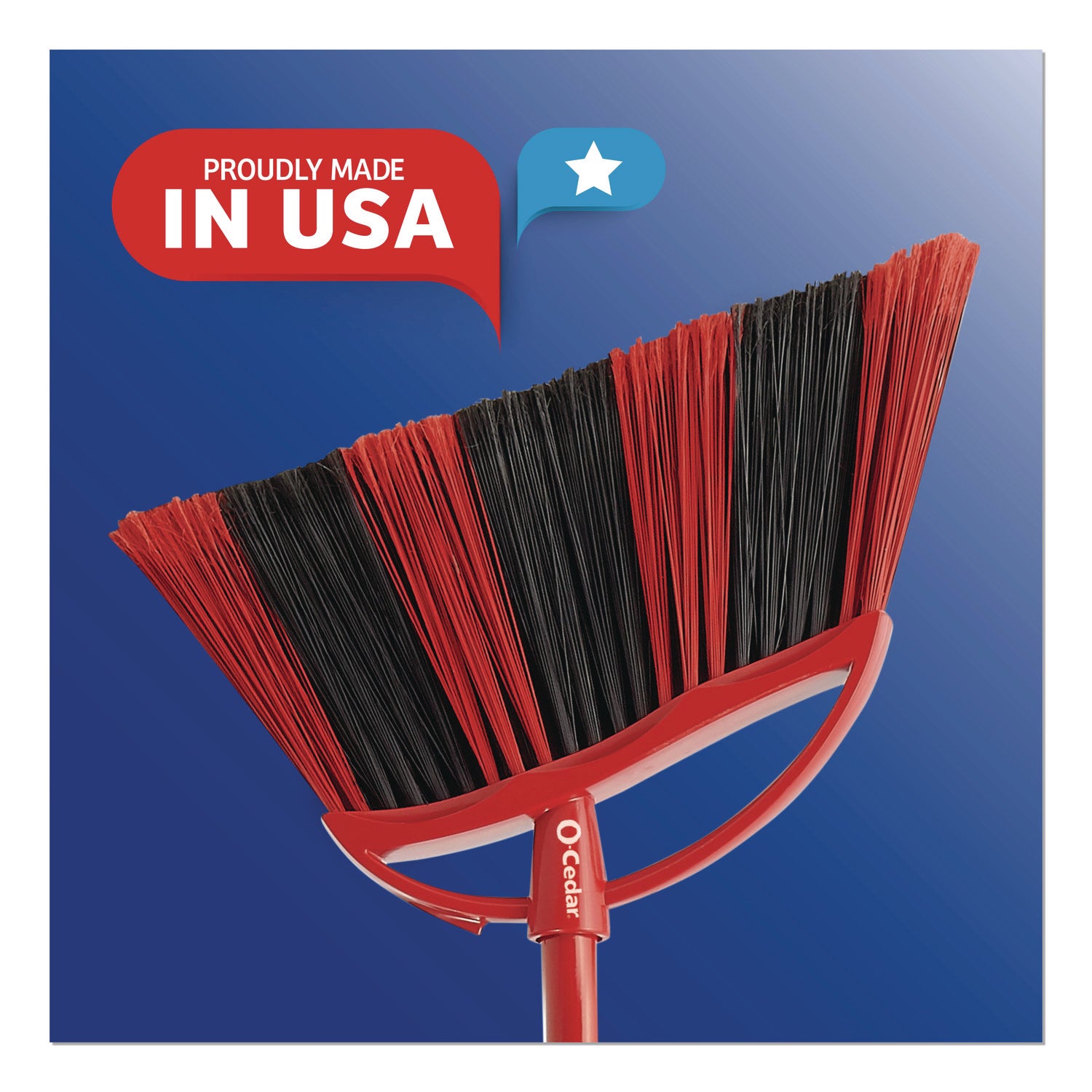 O-Cedar PowerCorner Angle Broom - Black , Gray Handle - 1 Each