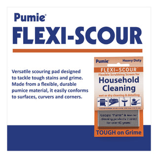 U.S. Pumice Flexi-Scour Scouring Screen - Ready-To-Use - 1 Pack - Easy to Use, Chemical-free, Flexible - Gray