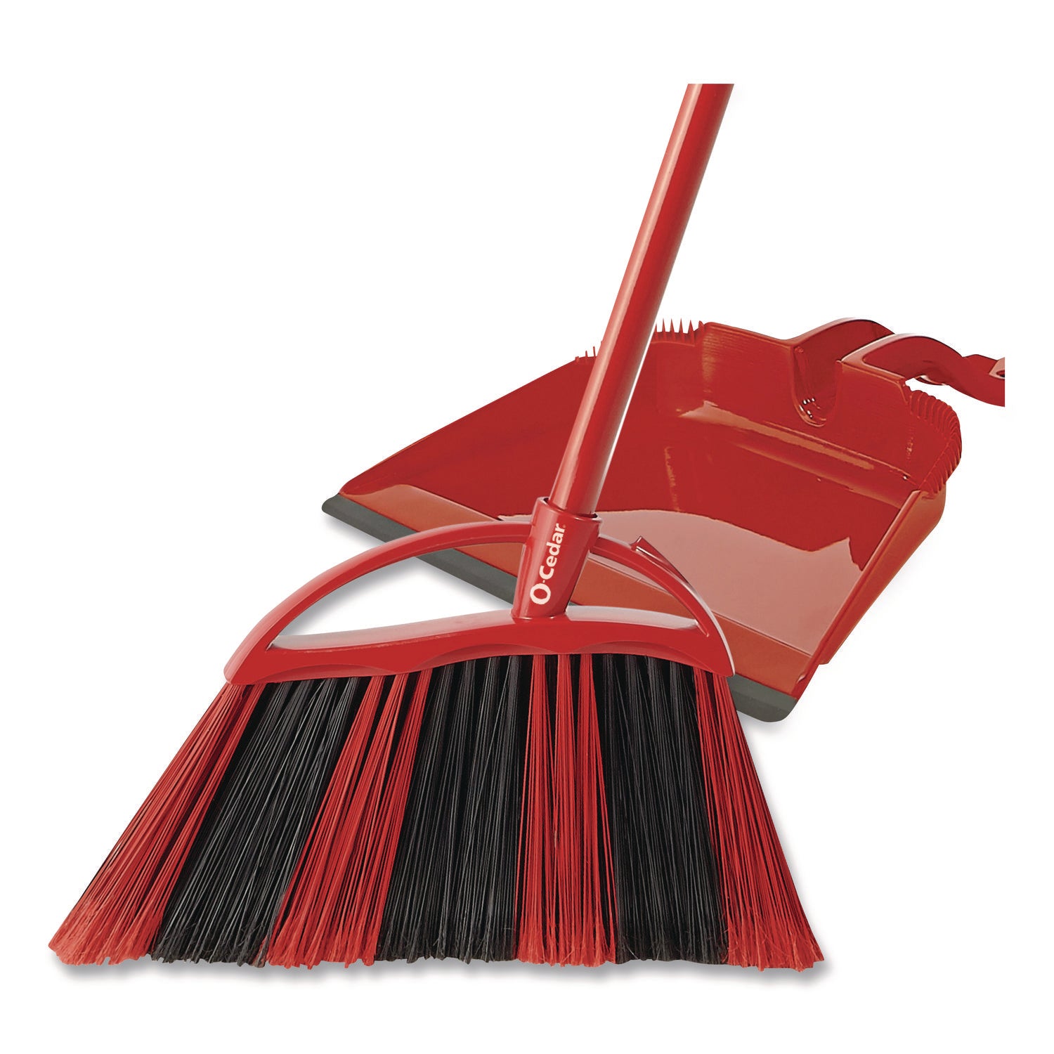 O-Cedar PowerCorner One Sweep Broom - 1 Each - Red, Black, Gray
