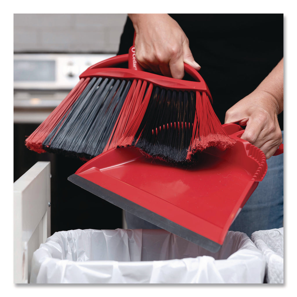 O-Cedar PowerCorner One Sweep Broom - 1 Each - Red, Black, Gray