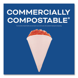 Cone Water Cups, ProPlanet Seal, Cold, Paper, 4 oz, White, 200/Bag, 25 Bags/Carton