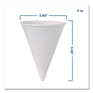 Cone Water Cups, ProPlanet Seal, Cold, Paper, 4 oz, White, 200/Bag, 25 Bags/Carton
