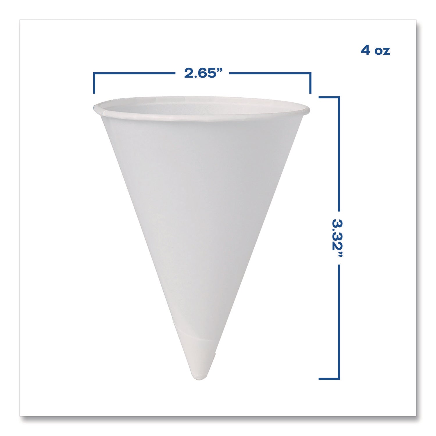 Cone Water Cups, ProPlanet Seal, Cold, Paper, 4 oz, White, 200/Bag, 25 Bags/Carton