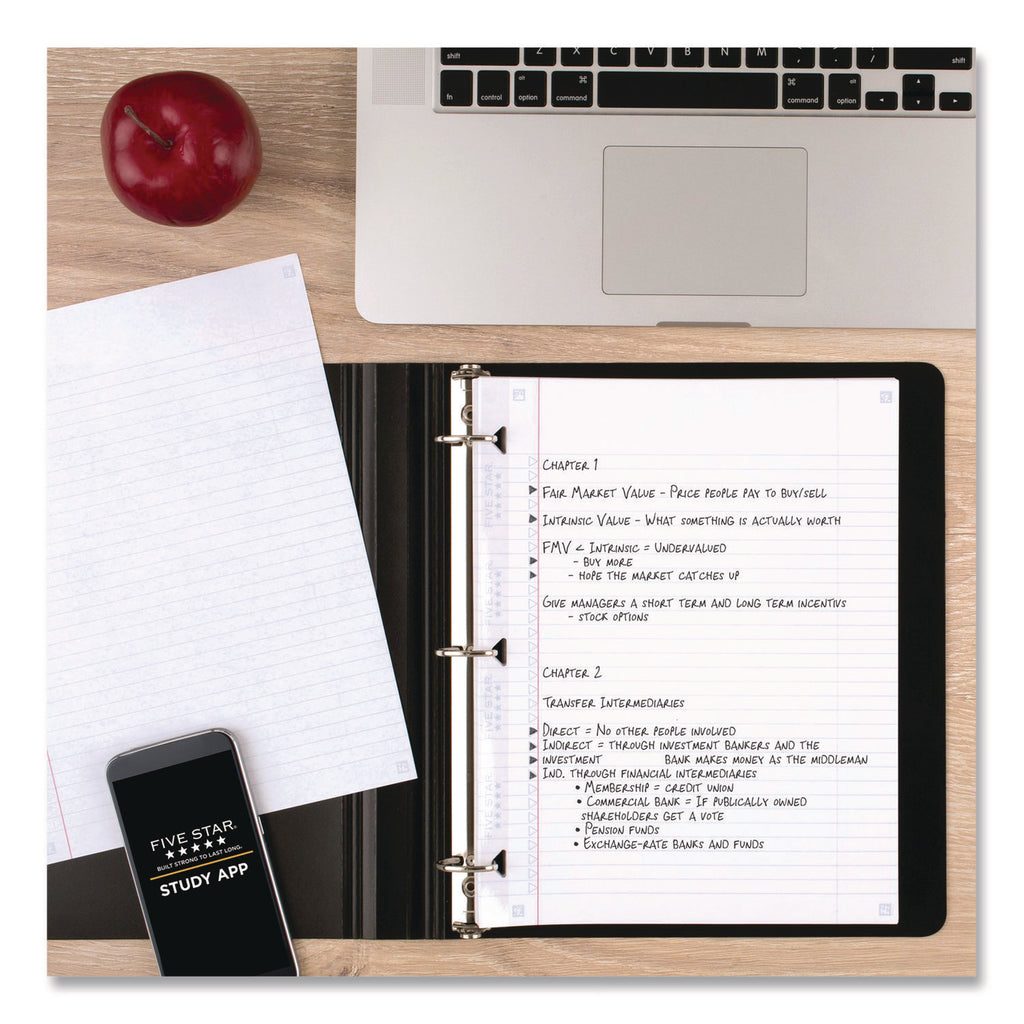 Five Star Reinforced Graph-Ruled Filler Paper - 80 Pages - Ruled Margin - Letter - 8 1/2" x 11" - White Paper - Heavyweight, Non-bleeding, Durable, Tear Resistant, Reinforced, Hole-punched - 1