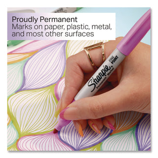 Sanford Glam Pop Permanent Markers - Fine Marker Point - Assorted - 12 / Pack