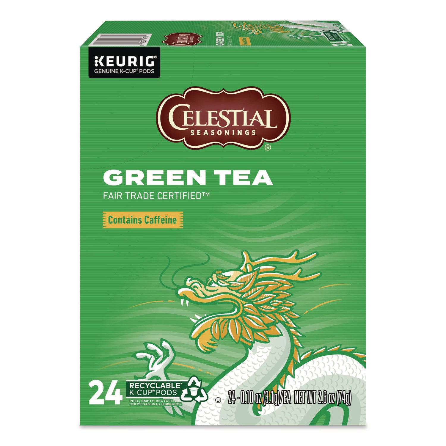 Green Tea K-Cups, 24/Box