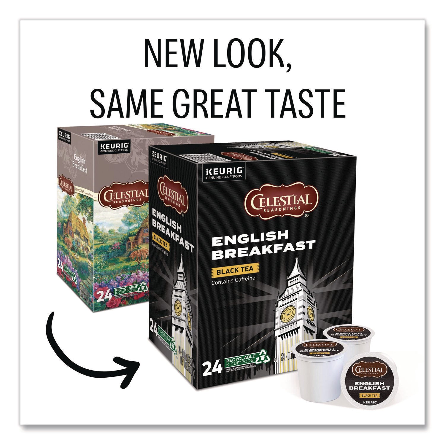 English Breakfast Black Tea K-Cups, 96/Carton