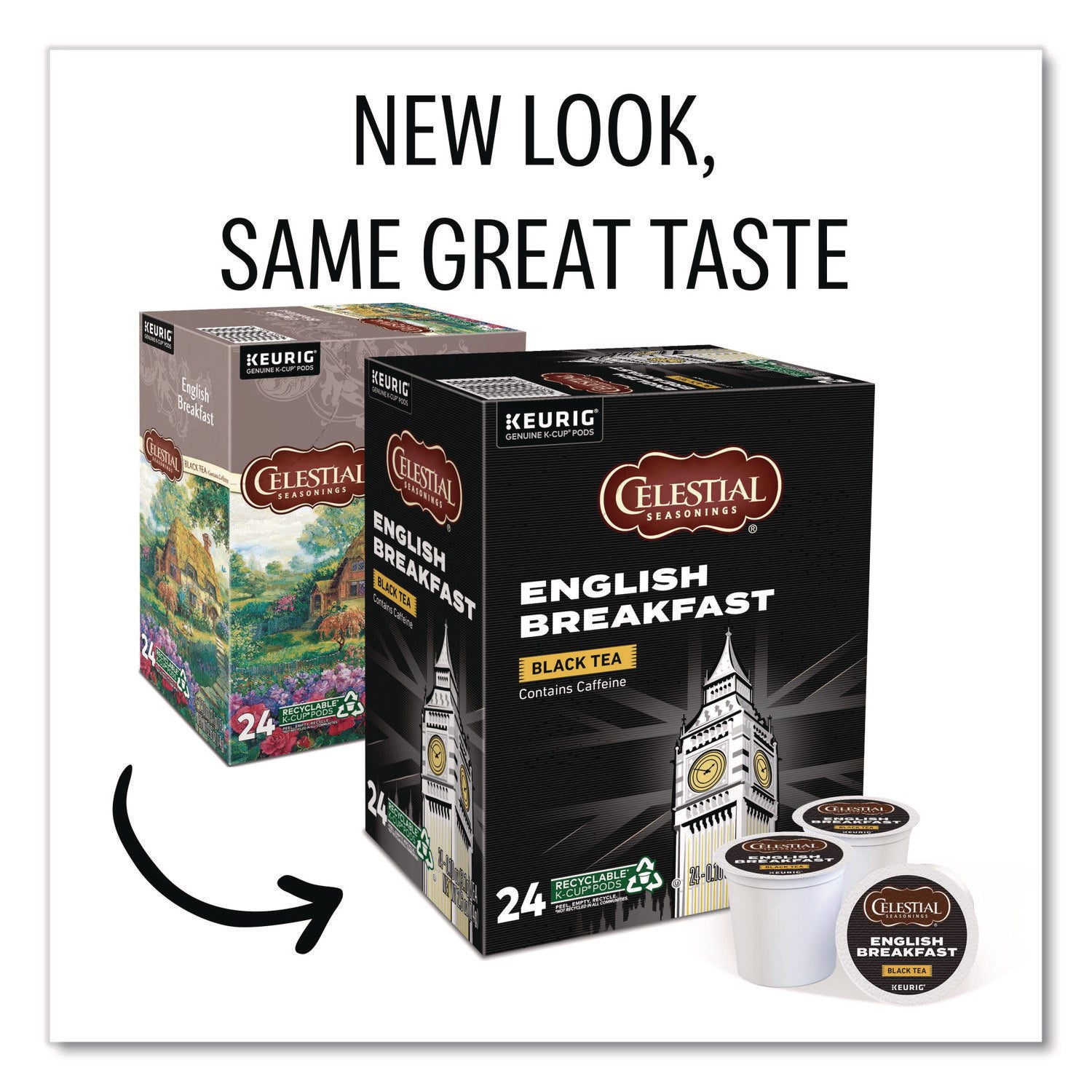 English Breakfast Black Tea K-Cups, 24/Box