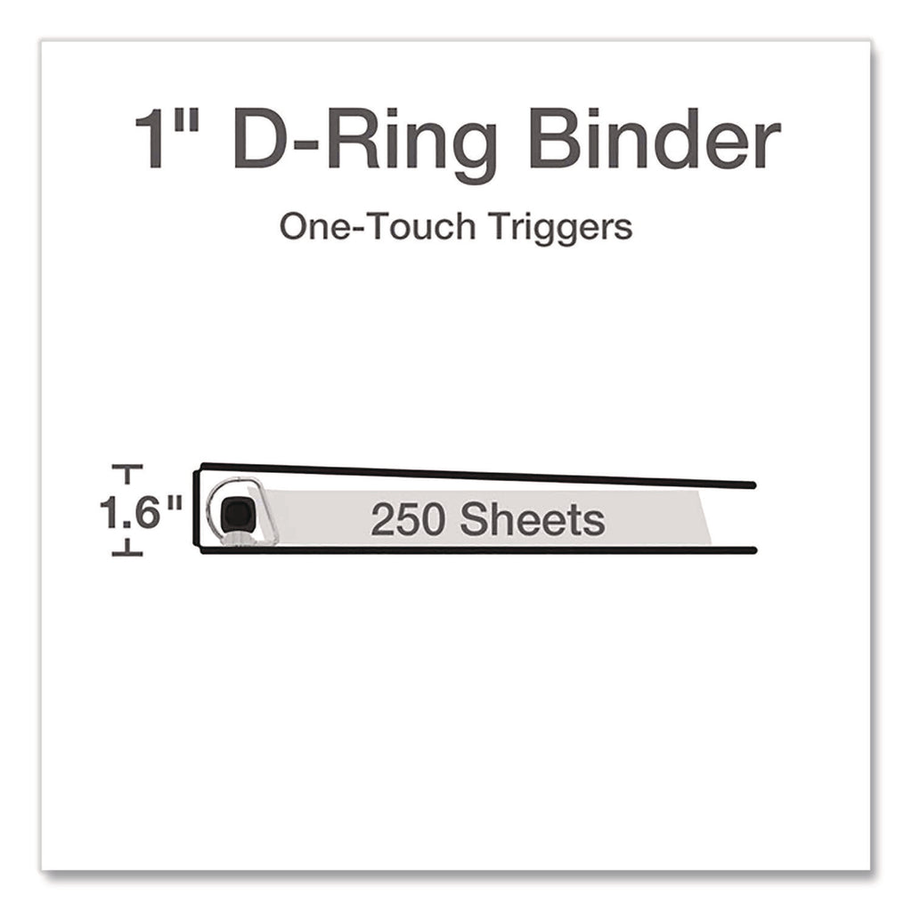 Premier Easy Open ClearVue Locking Slant-D Ring Binder, 3 Rings, 1" Capacity, 11 x 8.5, Black