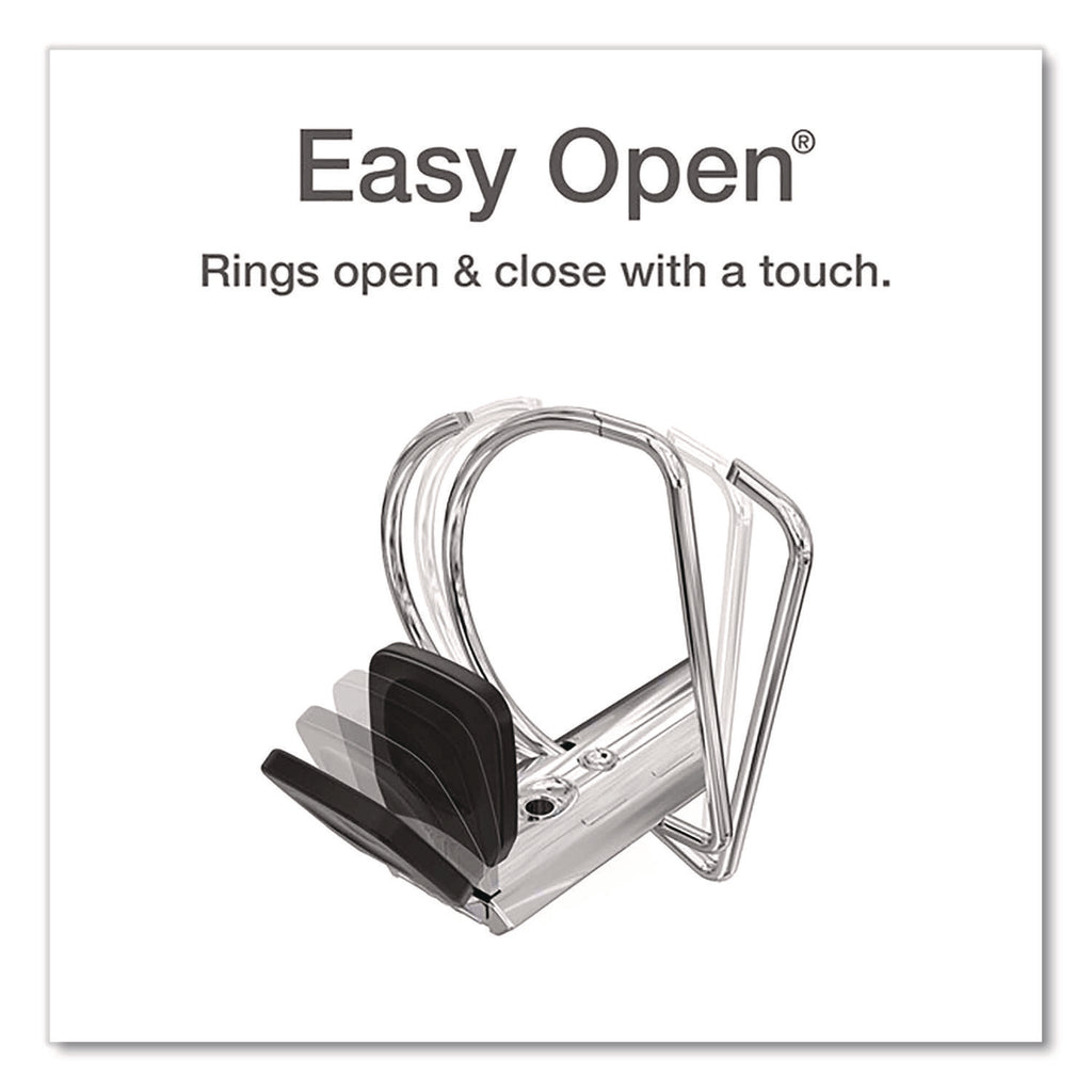 Premier Easy Open ClearVue Locking Slant-D Ring Binder, 3 Rings, 1" Capacity, 11 x 8.5, Black
