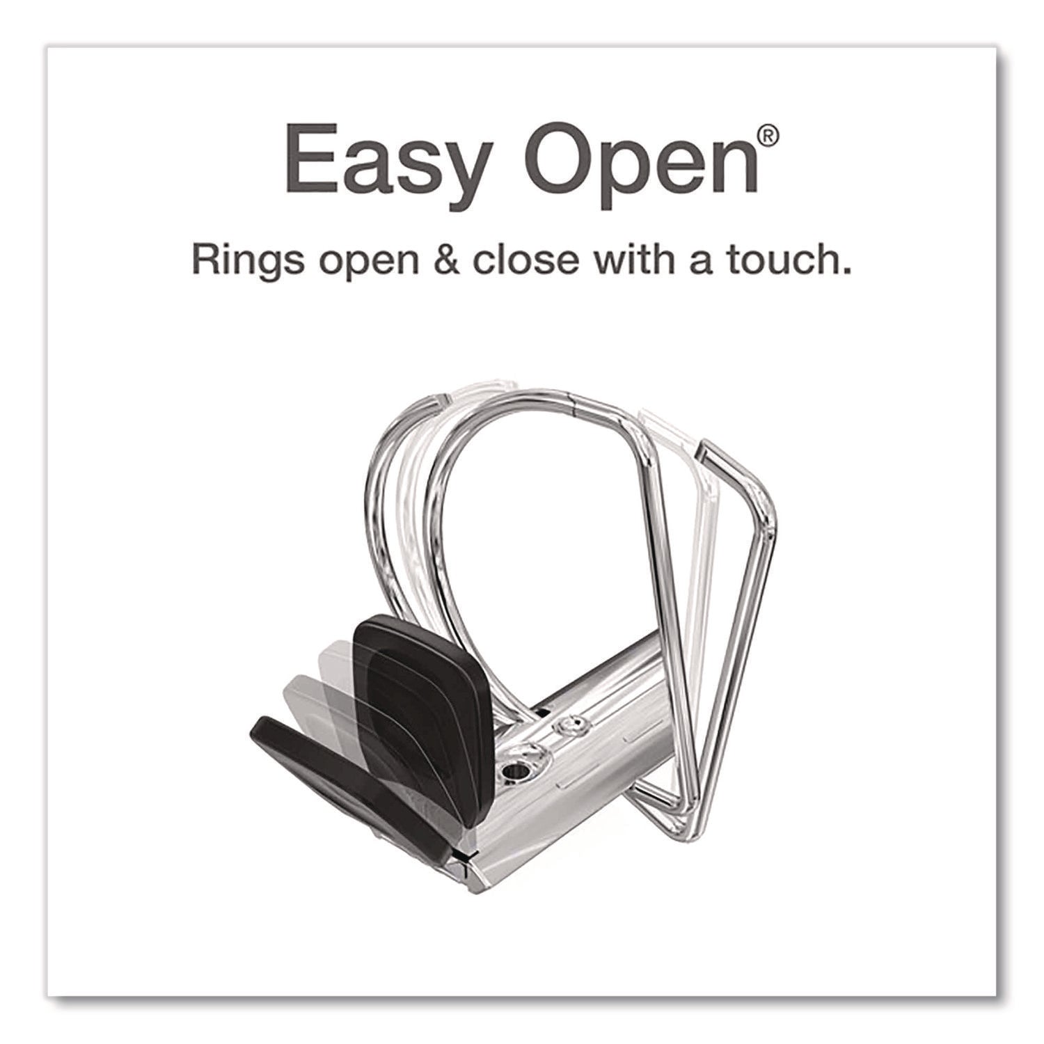 Premier Easy Open ClearVue Locking Slant-D Ring Binder, 3 Rings, 1" Capacity, 11 x 8.5, Black