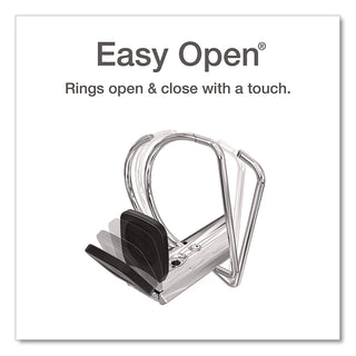 Premier Easy Open ClearVue Locking Slant-D Ring Binder, 3 Rings, 1" Capacity, 11 x 8.5, Black