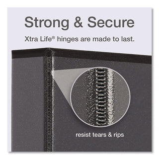 Premier Easy Open ClearVue Locking Slant-D Ring Binder, 3 Rings, 1" Capacity, 11 x 8.5, Black