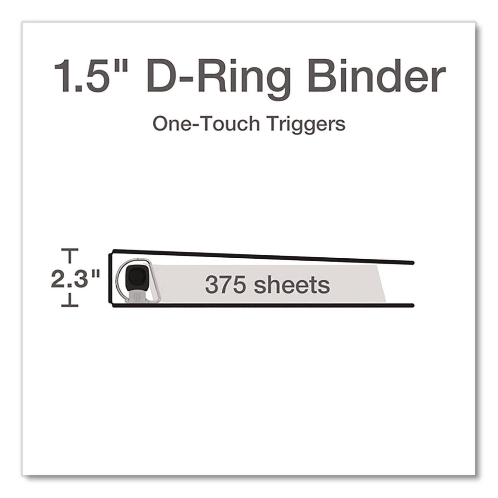 Premier Easy Open ClearVue Locking Slant-D Ring Binder, 3 Rings, 1.5" Capacity, 11 x 8.5, White