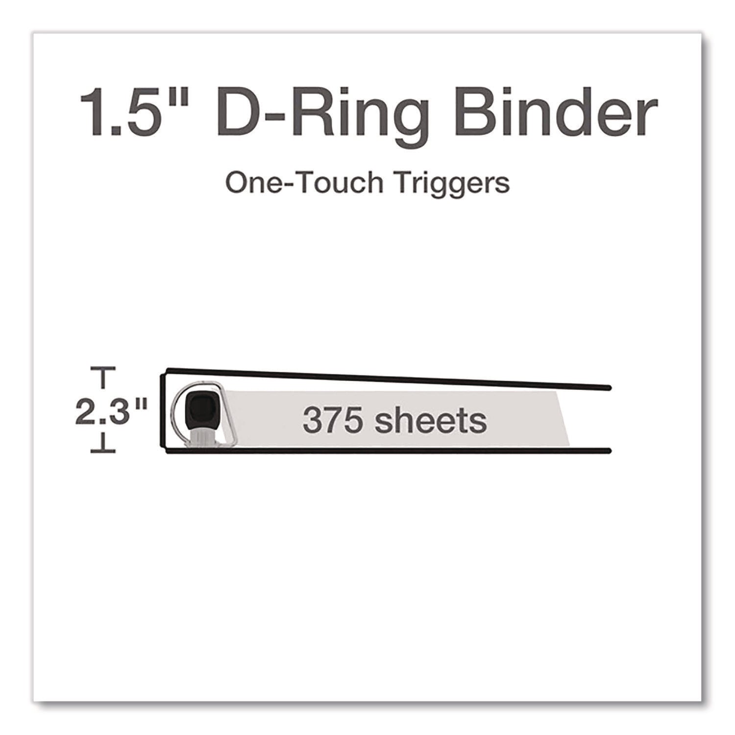 Premier Easy Open ClearVue Locking Slant-D Ring Binder, 3 Rings, 1.5" Capacity, 11 x 8.5, White