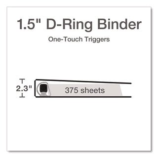 Premier Easy Open ClearVue Locking Slant-D Ring Binder, 3 Rings, 1.5" Capacity, 11 x 8.5, White