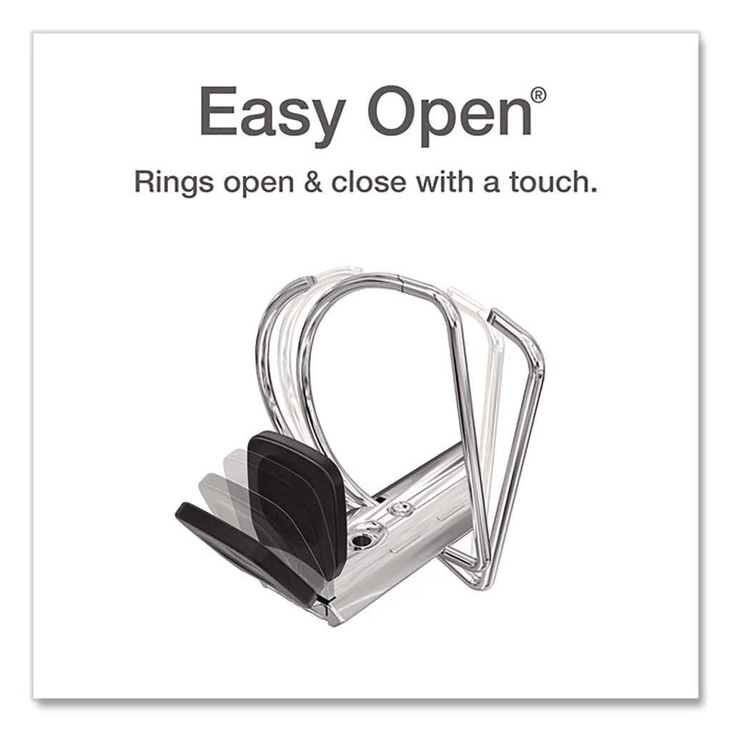 Premier Easy Open ClearVue Locking Slant-D Ring Binder, 3 Rings, 1.5" Capacity, 11 x 8.5, White