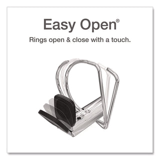 Premier Easy Open ClearVue Locking Slant-D Ring Binder, 3 Rings, 1.5" Capacity, 11 x 8.5, White