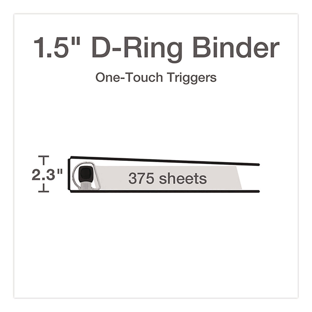 Premier Easy Open ClearVue Locking Slant-D Ring Binder, 3 Rings, 1.5" Capacity, 11 x 8.5, Black