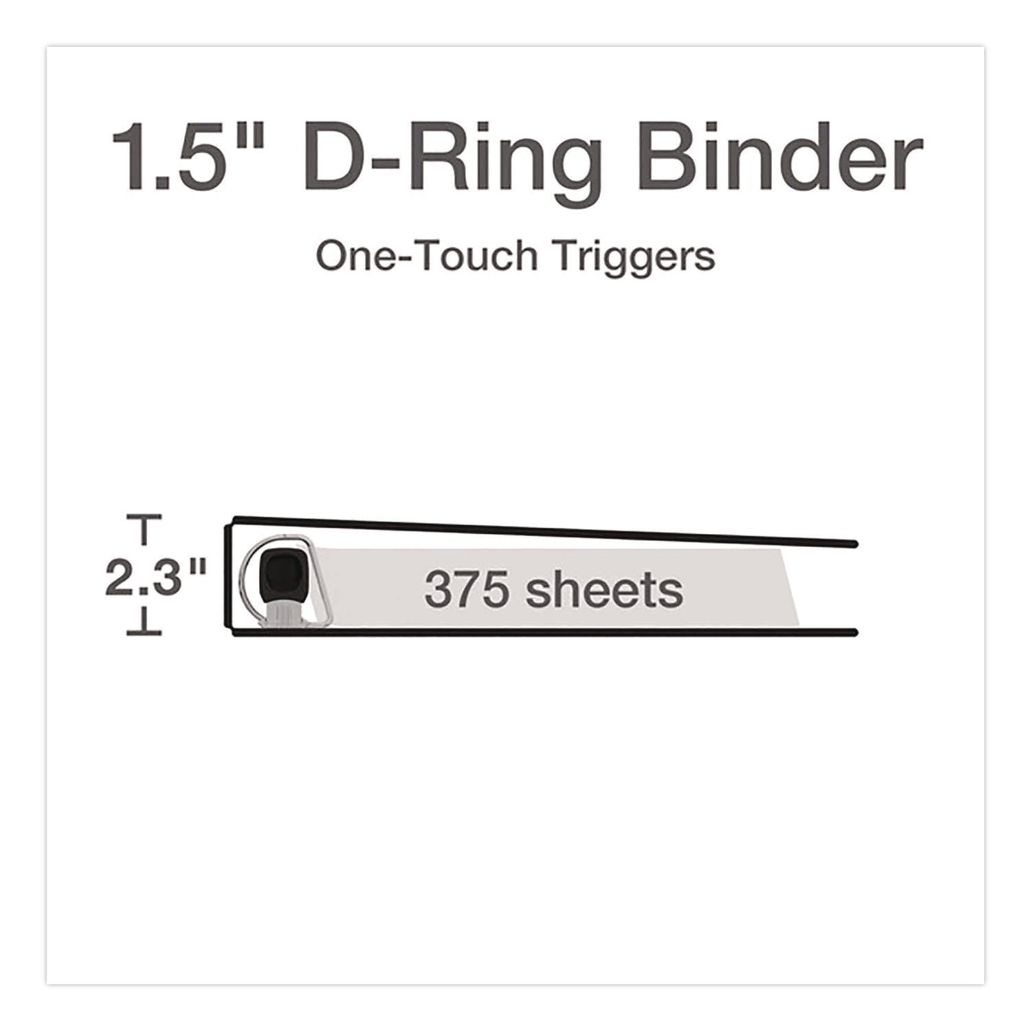 Premier Easy Open ClearVue Locking Slant-D Ring Binder, 3 Rings, 1.5" Capacity, 11 x 8.5, Black