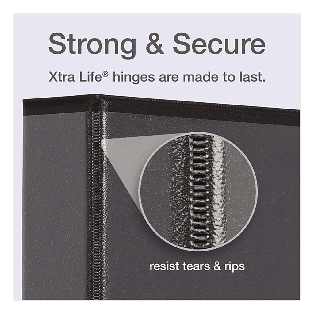Premier Easy Open ClearVue Locking Slant-D Ring Binder, 3 Rings, 1.5" Capacity, 11 x 8.5, Black