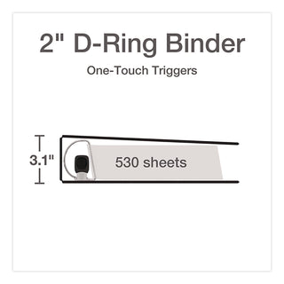 Premier Easy Open ClearVue Locking Slant-D Ring Binder, 3 Rings, 2" Capacity, 11 x 8.5, Black