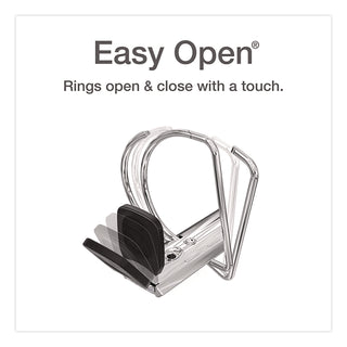 Premier Easy Open ClearVue Locking Slant-D Ring Binder, 3 Rings, 2" Capacity, 11 x 8.5, Black