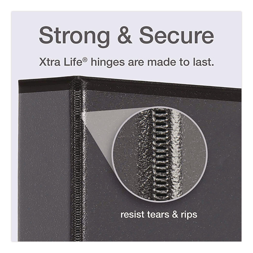 Premier Easy Open ClearVue Locking Slant-D Ring Binder, 3 Rings, 2" Capacity, 11 x 8.5, Black