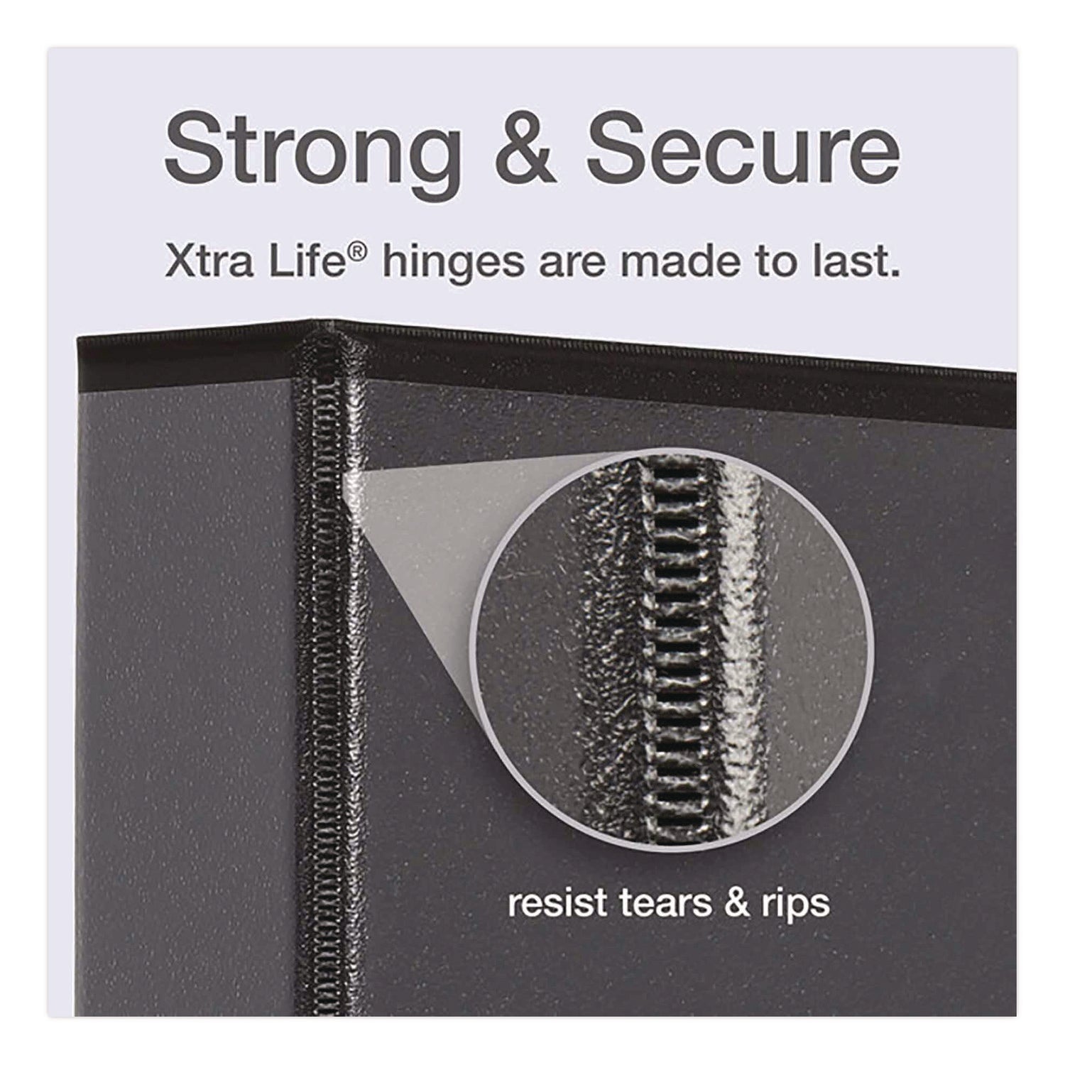 Premier Easy Open ClearVue Locking Slant-D Ring Binder, 3 Rings, 2" Capacity, 11 x 8.5, Black