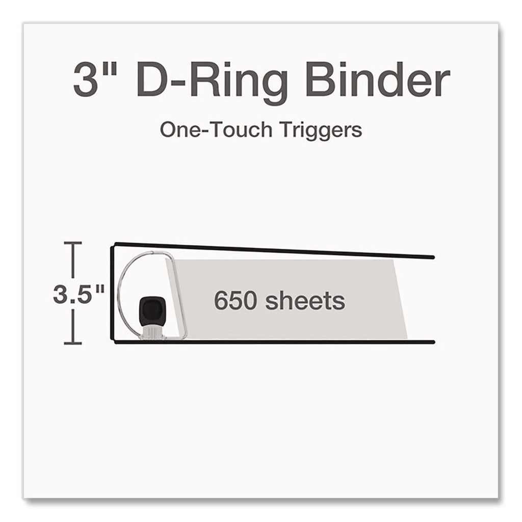 Premier Easy Open ClearVue Locking Slant-D Ring Binder, 3 Rings, 3" Capacity, 11 x 8.5, White