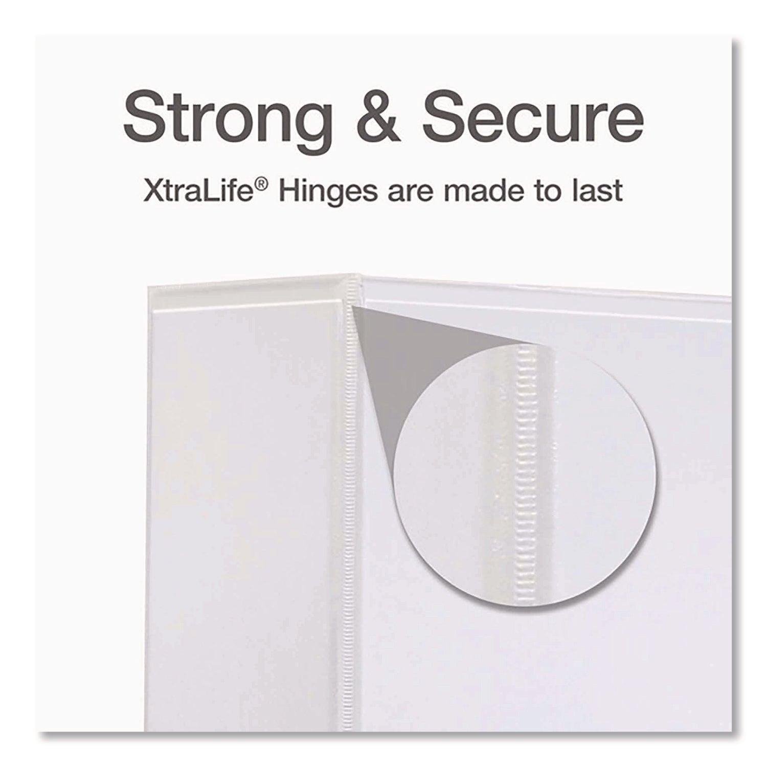 Premier Easy Open ClearVue Locking Slant-D Ring Binder, 3 Rings, 3" Capacity, 11 x 8.5, White
