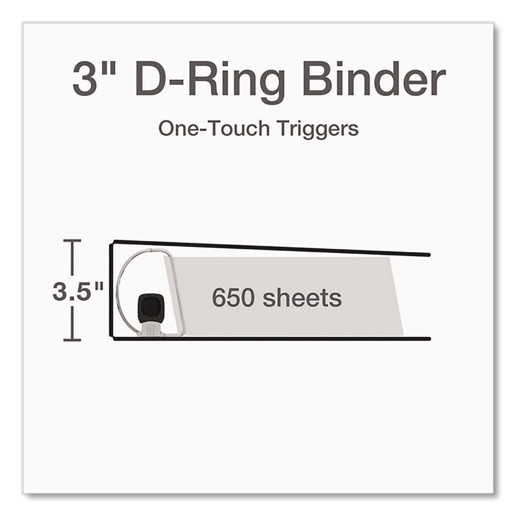 Premier Easy Open ClearVue Locking Slant-D Ring Binder, 3 Rings, 3" Capacity, 11 x 8.5, Black