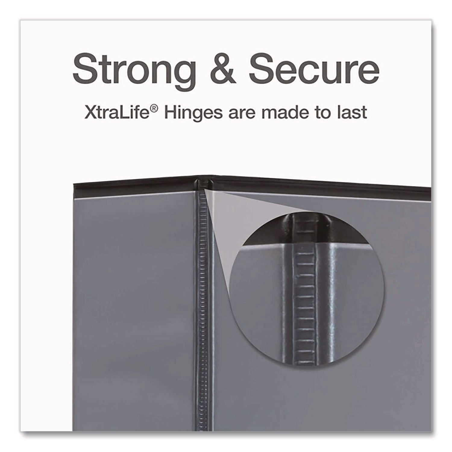 Premier Easy Open ClearVue Locking Slant-D Ring Binder, 3 Rings, 3" Capacity, 11 x 8.5, Black