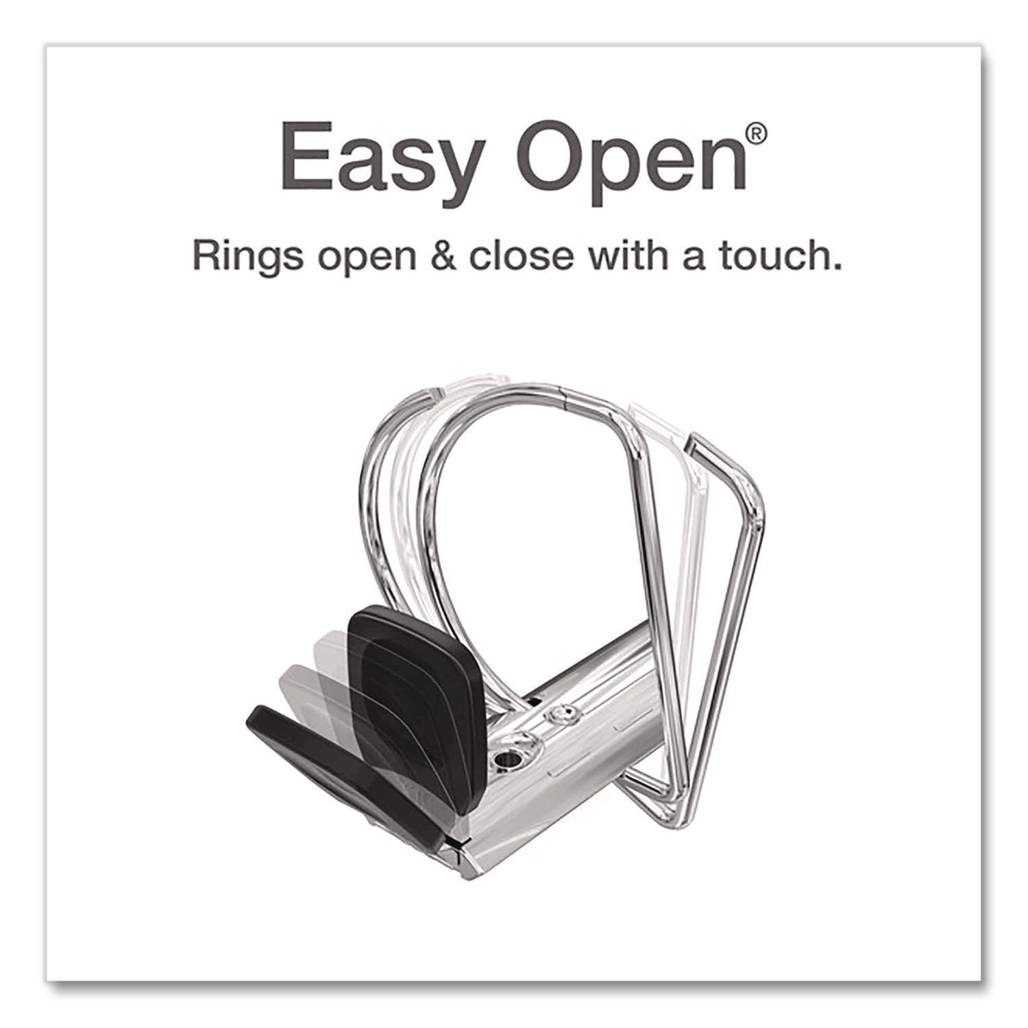 Premier Easy Open ClearVue Locking Slant-D Ring Binder, 3 Rings, 4" Capacity, 11 x 8.5, White