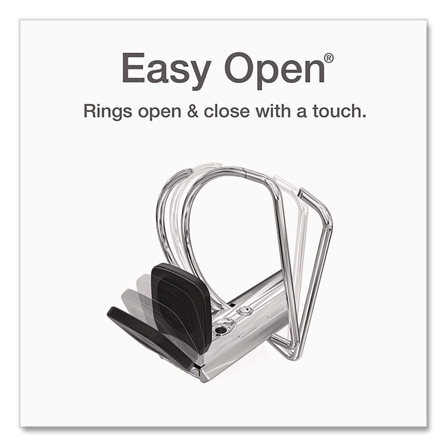 Premier Easy Open ClearVue Locking Slant-D Ring Binder, 3 Rings, 4" Capacity, 11 x 8.5, Black