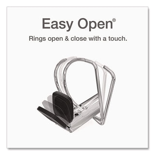 Premier Easy Open ClearVue Locking Slant-D Ring Binder, 3 Rings, 4" Capacity, 11 x 8.5, Black