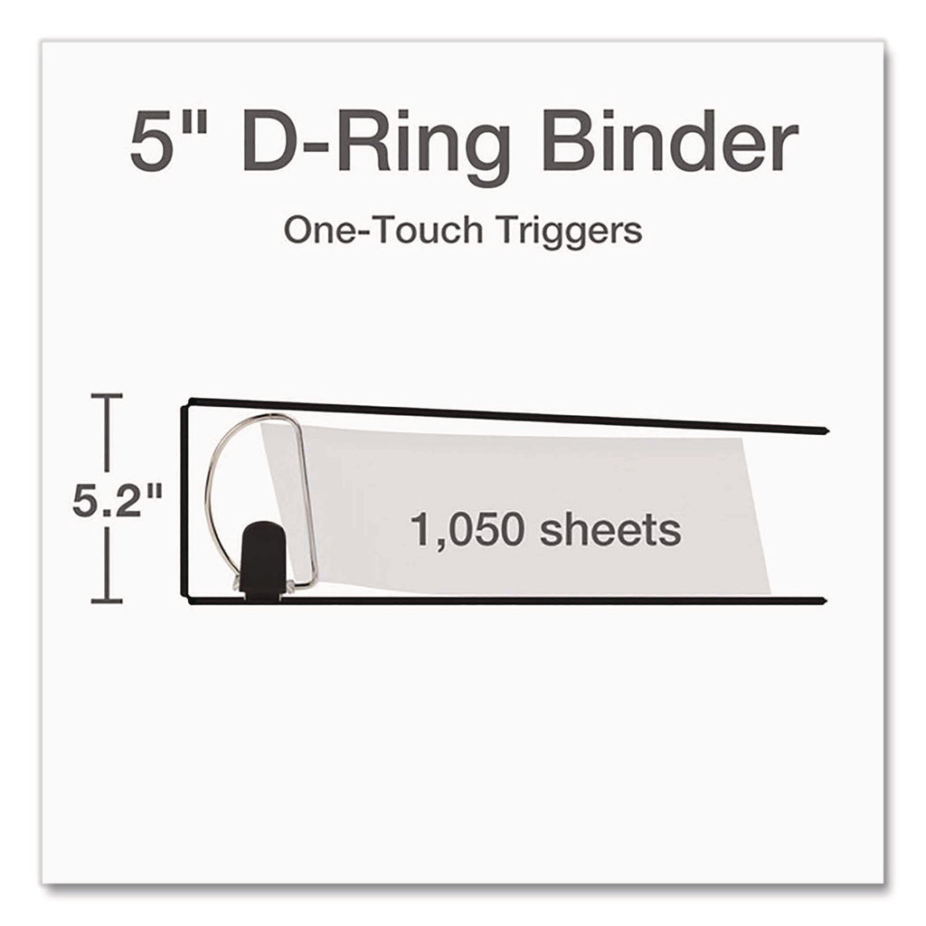 Premier Easy Open ClearVue Locking Slant-D Ring Binder, 3 Rings, 5" Capacity, 11 x 8.5, White